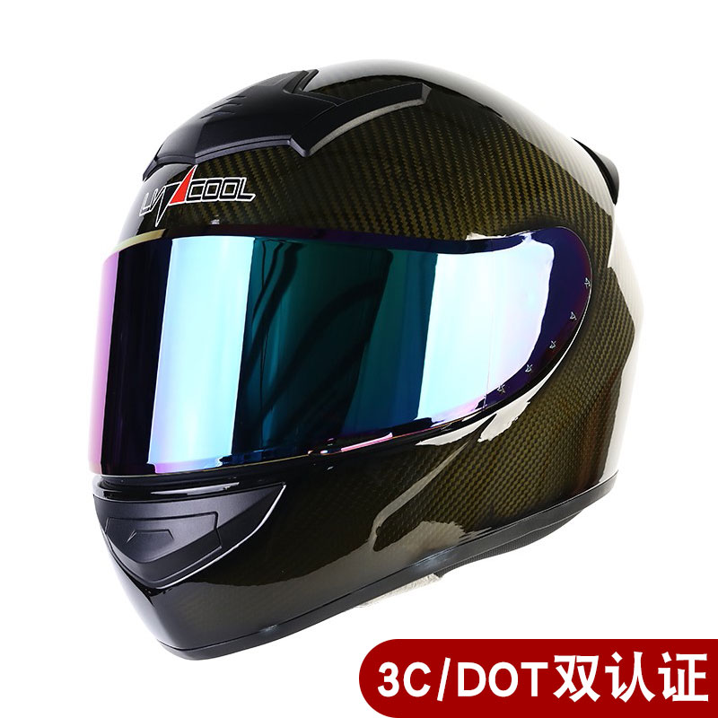 DOT Full Face Helmet Visor Mirror Sport Motorcycle Adult Helmet Food Delivery