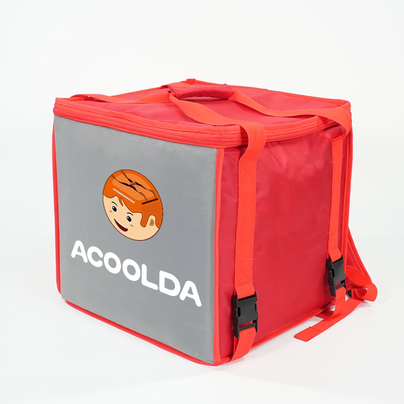 thermal delivery bag, insulated food delivery bag, red food delivery bag, custom logo delivery bag, catering delivery bag, large capacity food bag, commercial delivery bag, leakproof food bag, restaurant delivery backpack, bulk insulated bags