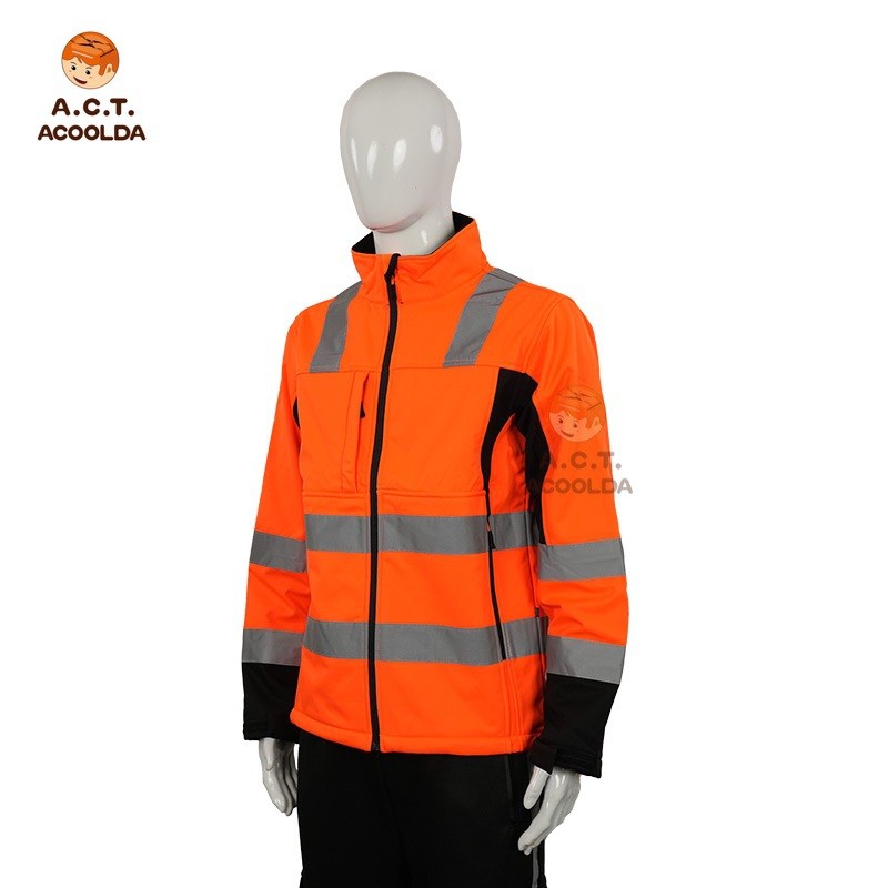 waterproof reflective zipper jacket, hi-vis jacket without hood, courier work jacket waterproof, custom logo reflective jacket, wholesale waterproof safety jacket, reflective waist and shoulder jacket, delivery rider waterproof jacket, OEM reflective