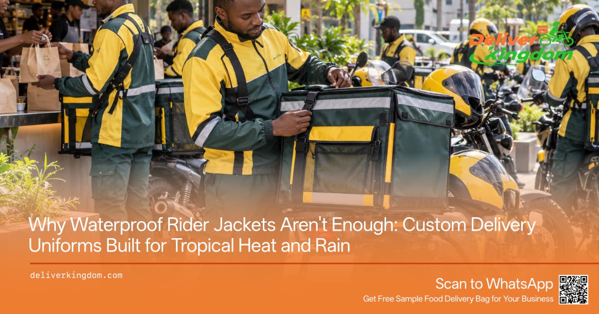 Pourquoi les vestes imperméables pour livreurs ne suffisent pas : des uniformes de livraison sur mesure conçus pour la chaleur et la pluie tropicales
