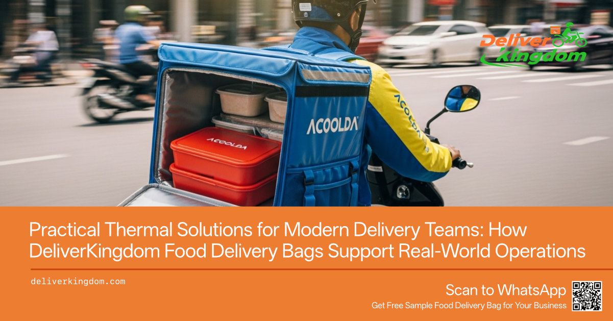 Solutions thermiques pratiques pour les équipes de livraison modernes : comment les sacs de livraison de repas DeliverKingdom facilitent les opérations sur le terrain