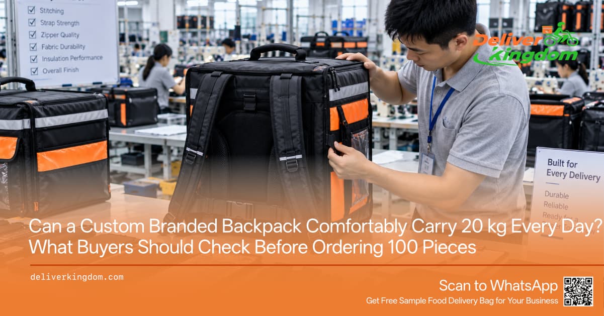 Un sac à dos personnalisé peut-il transporter confortablement 20 kg chaque jour ? Ce que les acheteurs doivent vérifier avant de commander 100 pièces