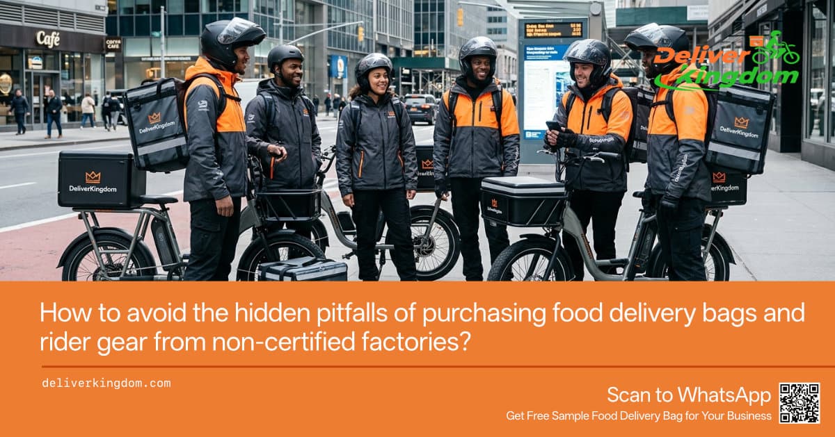 Comment éviter les pièges cachés liés à l'achat de sacs de livraison de repas et d'équipements pour livreurs auprès d'usines non certifiées ?