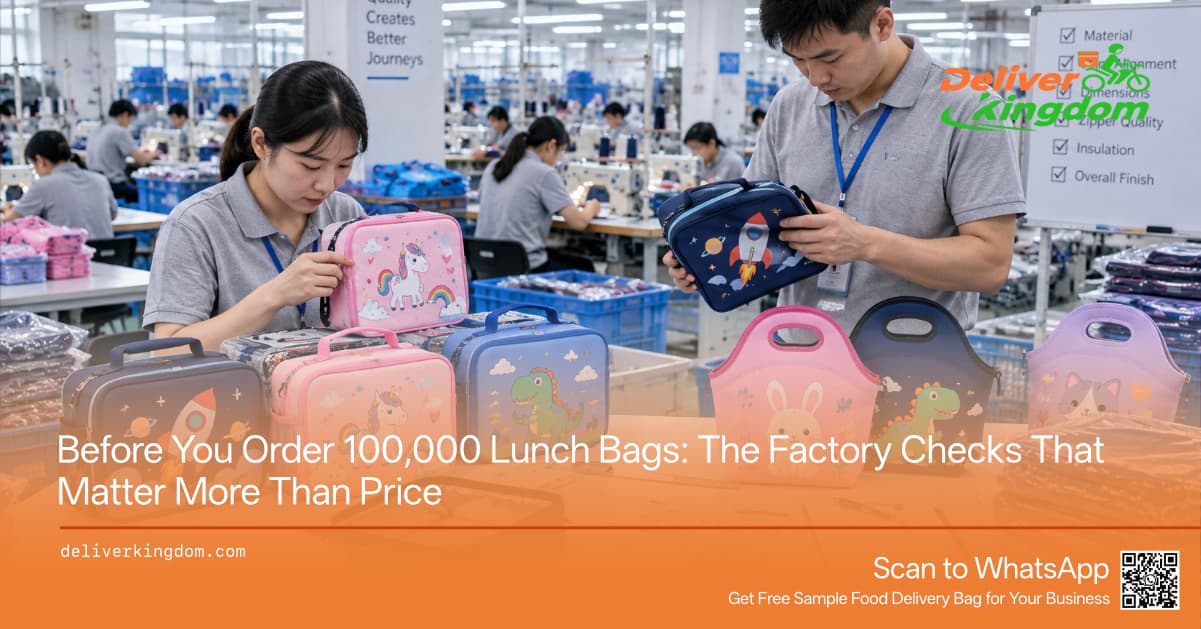 Avant de commander 100 000 sacs à déjeuner : les vérifications en usine qui comptent plus que le prix