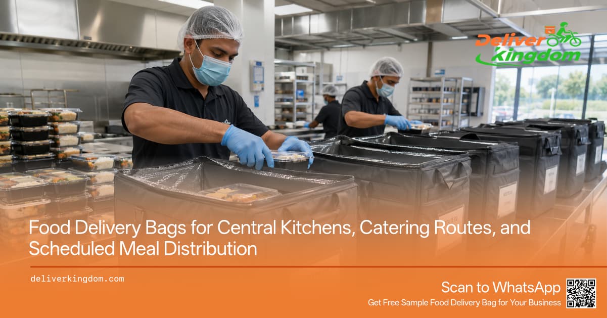 Sacs de livraison de nourriture pour cuisines centrales, tournées de traiteur et distribution de repas programmée